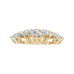 10K Gold Semi Mount Pendant Setting Round Ro 5x4mm Moissanite Accent Syz Jewelry