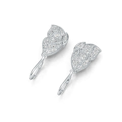 Sterling Silver Semi Mount Earrings Setting Round RD 1.75mm Butterfly DHJ
