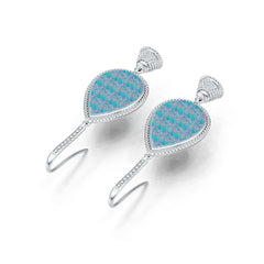 Sterling Silver Semi Mount Earrings Setting Pear PE 23X16mm Cabochon DHJ