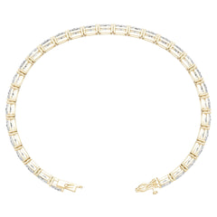 18K Gold Semi Mount Bracelet Setting Round Ro 6x4mm Syz Jewelry