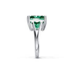 Platinum Semi Mount Ring Setting Emerald OCT 14X14mm Solitaire DHJ