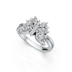 Sterling Silver Semi Mount Ring Setting Marquise MQ 8X4mm 6X3mm 5X2.5mm DHJ