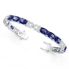 Sterling Silver Semi Mount Bracelet Setting Cushion CU 8X6mm DHJ