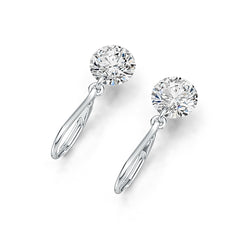 Sterling Silver Semi Mount Earrings Setting Round RD 8x8mm DHJ