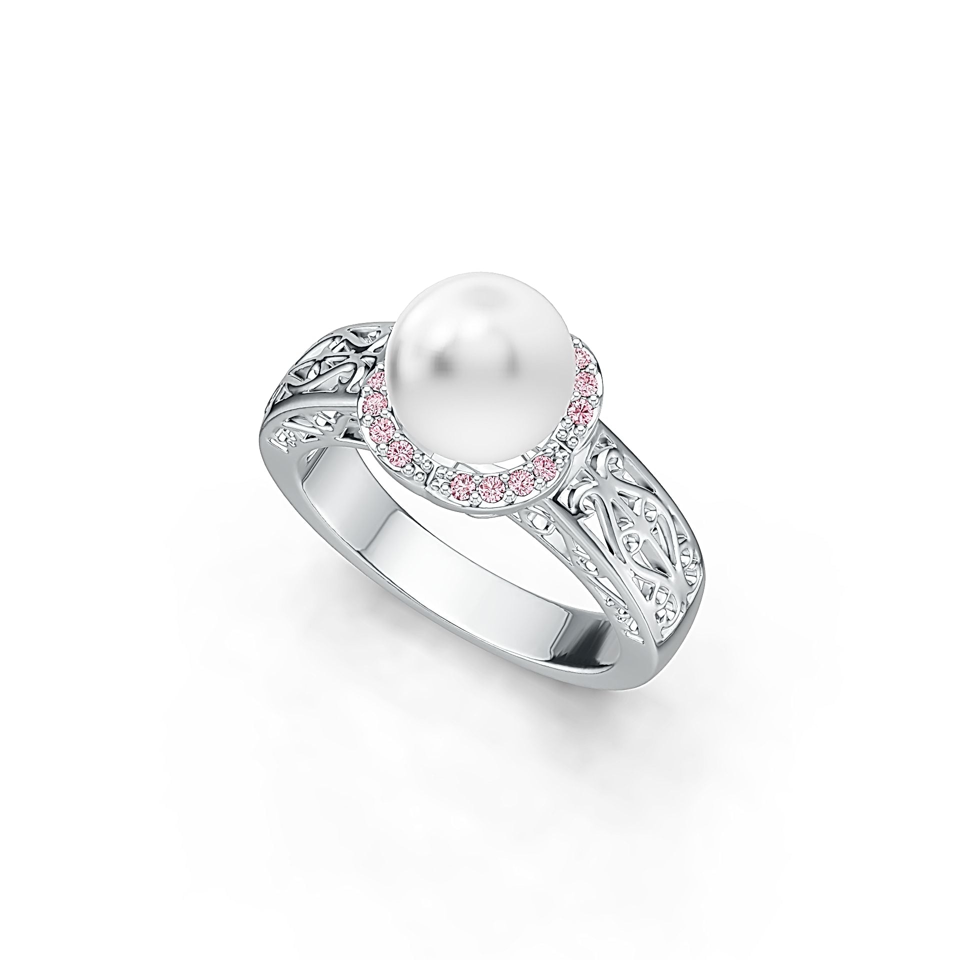 Sterling Silver Semi Mount Ring Setting Round RD 9X9MM DHJ