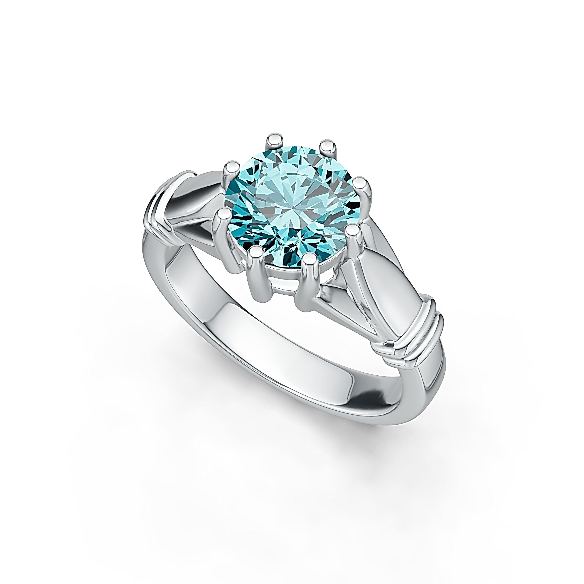 Sterling Silver Semi Mount Ring Setting Round Cut RD 7x7mm Vintage Repro Syzjewelry