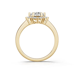 Platinum Semi Mount Ring Setting Oval Ov 10x8mm Diamond Accent Syz Jewelry