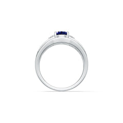 Sterling Silver Semi Mount Ring Setting OV 8x6mm White Topaz N0370GTL19578R Syzjewelry