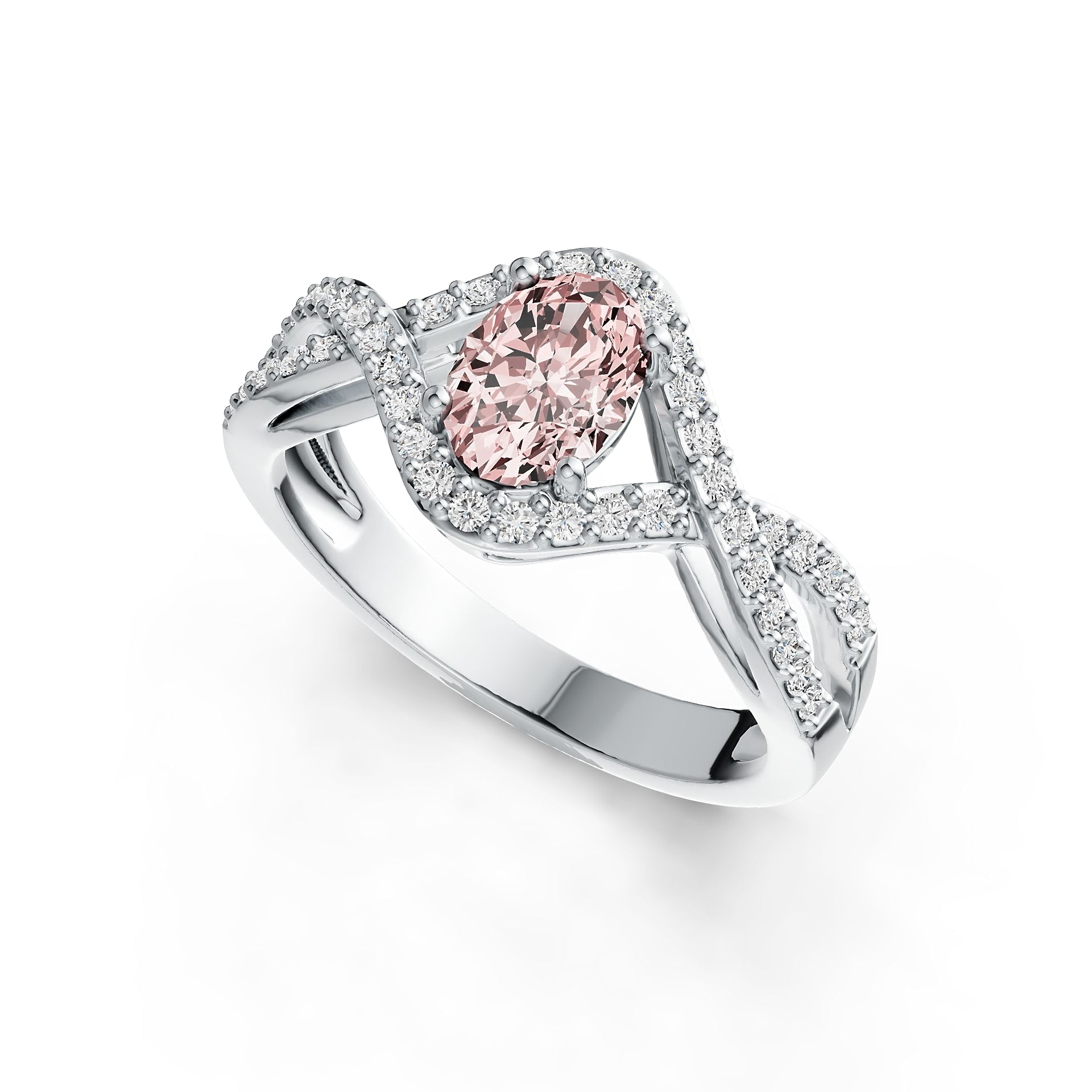 Sterling Silver Semi Mount Ring Setting Oval OV 7X5mm with White Topaz Syzjewelry