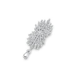 14K Gold Pendant or Moissanite Cluster Pendant Diamond Accent DHJ