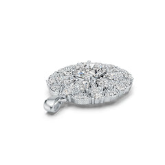 Sterling Silver Semi Mount Pendant Setting Cushion CU 10X8mm DHJ