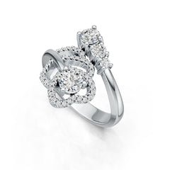 Sterling Silver Semi Mount Ring Setting Round RD 4.5mm DHJ