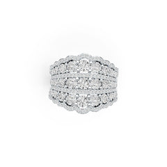 Platinum Semi Mount Ring Setting Round RD 3.75mm 3.5mm 3mm 2.5mm 2mm Diamond Accent DHJ