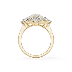 10K Gold Semi Mount Ring Setting Pear Pe 5x4mm Moissanite Accent Syz Jewelry