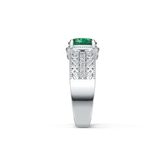 14K Gold Semi Mount Ring Setting Round RD 8x8mm Solitaire Diamond Accent DHJ