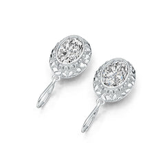 14K Gold Semi Mount Earrings Setting Oval OV 14X10mm DHJ