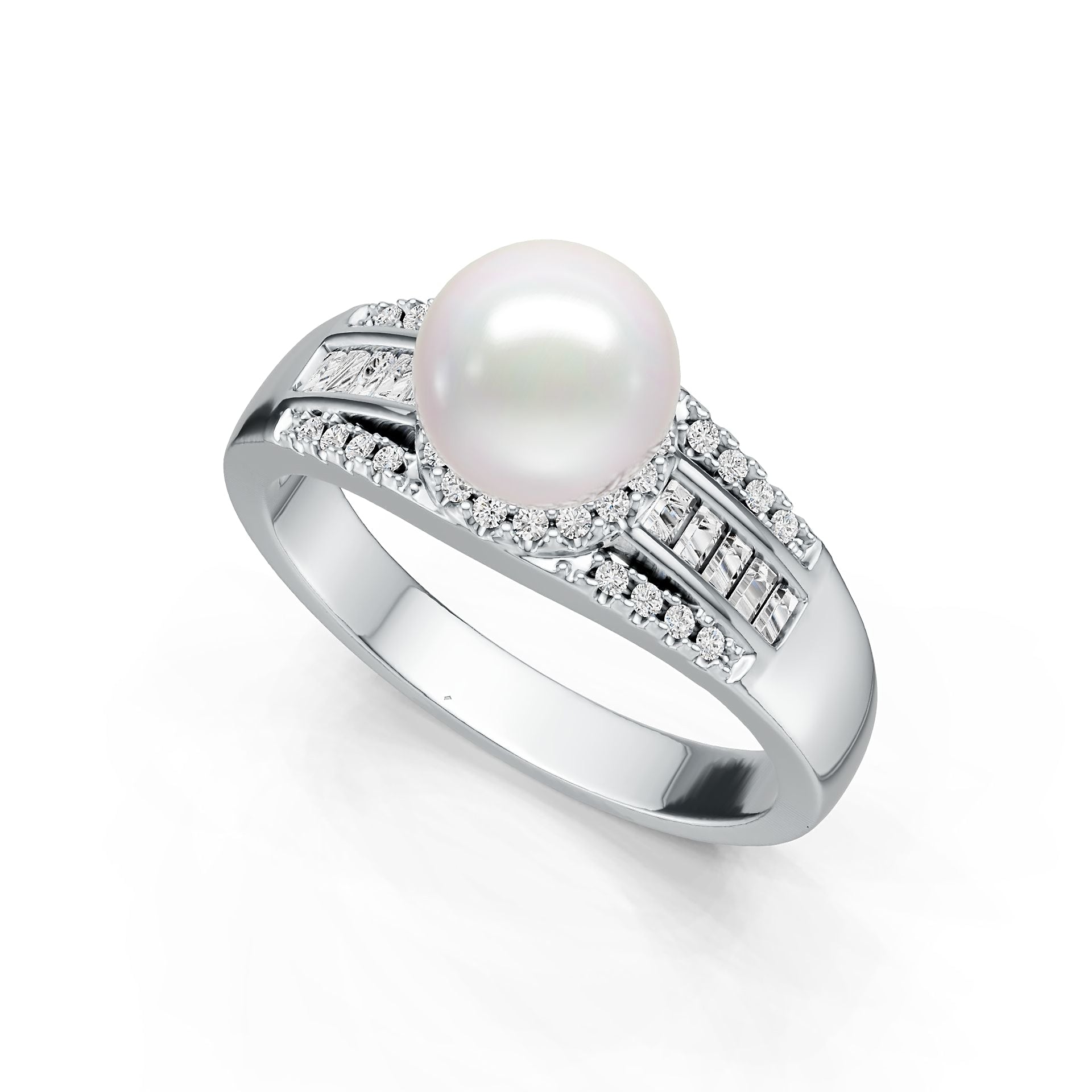 Sterling Silver Semi Mount Ring Setting Round RD 8x8mm DHJ