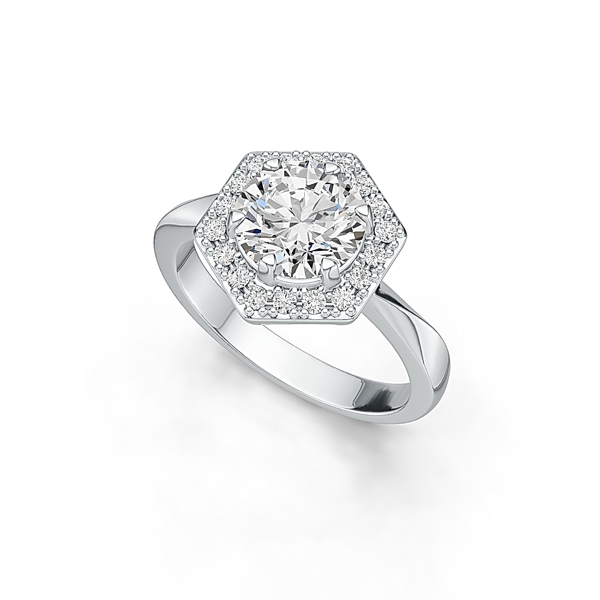 Sterling Silver Semi Mount Ring Setting Round RD 8X8mm Halo Syzjewelry