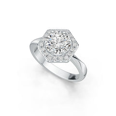 Sterling Silver Semi Mount Ring Setting Round RD 8X8mm Halo Syzjewelry