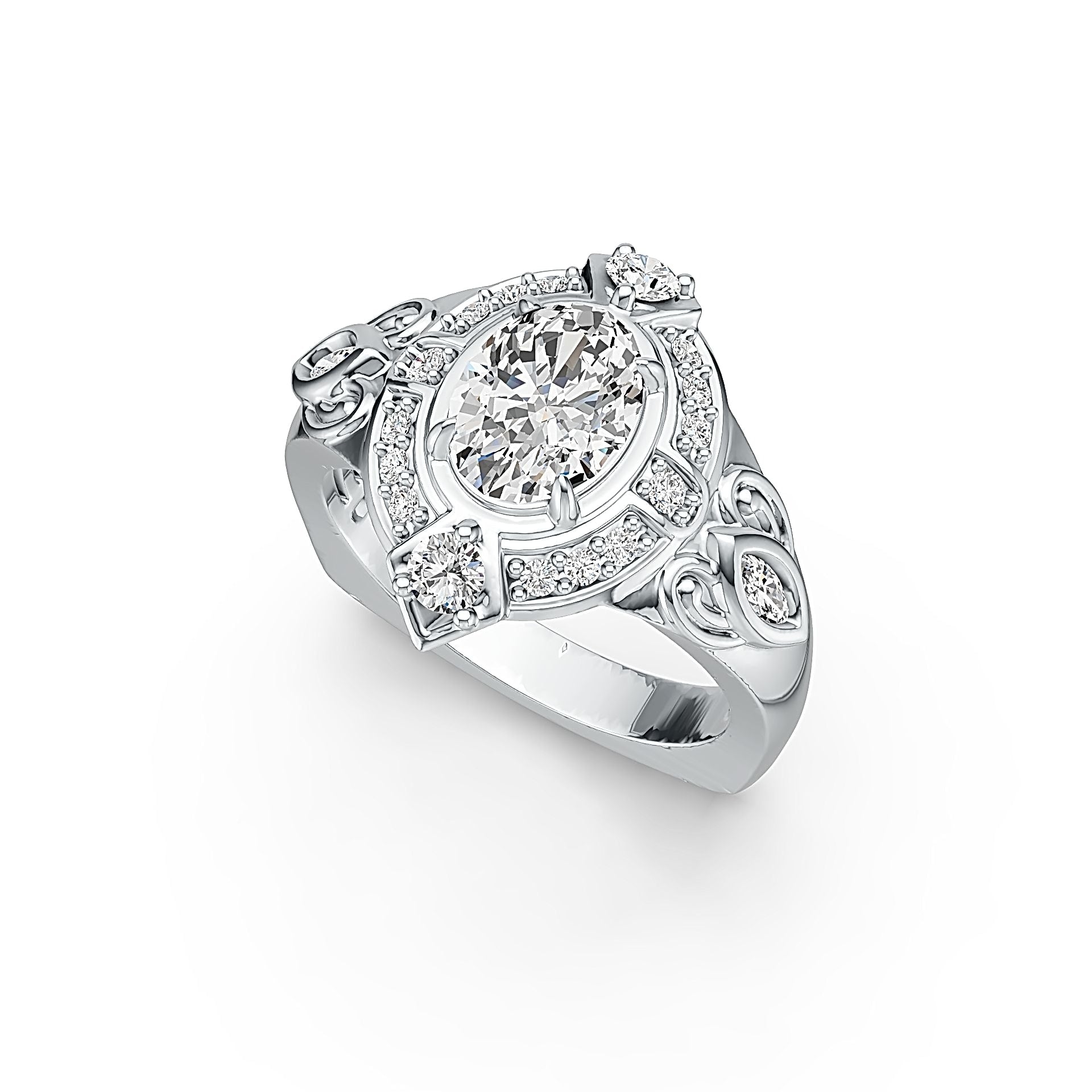 Sterling Silver Semi Mount Ring Setting Oval OV 8x6mm Syzjewelry