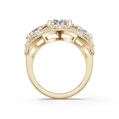 10K Gold Semi Mount Ring Setting Oval Ov 11x9mm Moissanite Accent Syz Jewelry