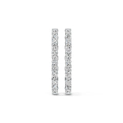 Platinum Semi Mount Earrings Setting Oval OV 5X3mm Hoop DHJ