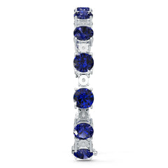 18K Gold Semi Mount Bracelet Setting Round RD 8x8mm Diamond Accent DHJ