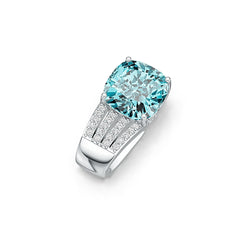 10K Gold Semi Mount Pendant Setting Cushion CU 12X12mm Moissanite Accent DHJ