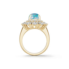 18K Gold Semi Mount Ring Setting Round Ro 10x8mm Syz Jewelry