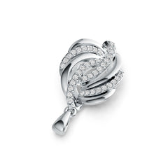 Sterling Silver Semi Mount Pendant Setting Round RD 1.5mm DHJ