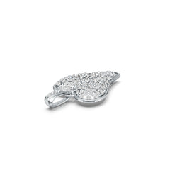 Sterling Silver Pendant with White Topaz or Moissanite Heart Theme DHJ