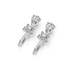 Sterling Silver Semi Mount Earrings Setting Pear PE 9X6mm - Syzjewelry