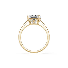 10K Gold Semi Mount Ring Setting Cushion Cu 9x9mm Moissanite Accent Syz Jewelry