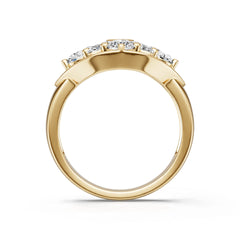 18K Gold Semi Mount Ring Setting Oval Ov 5x4mm Diamond Accent Syz Jewelry