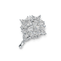 Sterling Silver Semi Mount Pendant Setting Trillion TR 6X6mm MQ 6X3mm DHJ