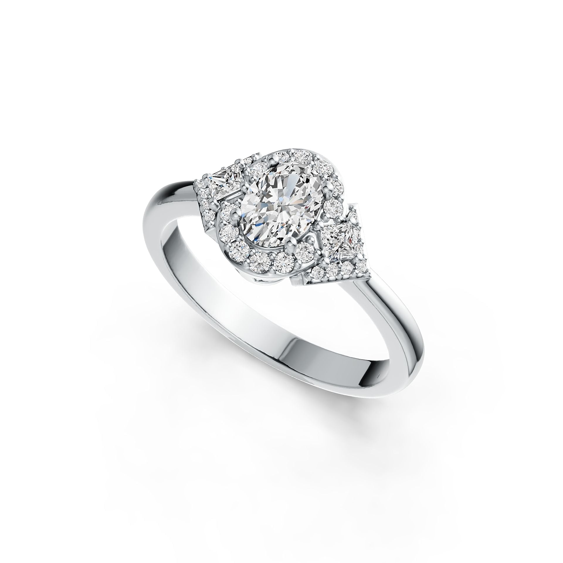 Sterling Silver Semi Mount Ring Setting Oval OV 7X5mm DHJ