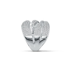 18K Gold Semi Mount Ring Setting Round RD 1.0mm Diamond Accent DHJ