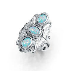 Sterling Silver Semi Mount Ring Setting Oval OV 7X5mm Cabochon Vintage-Inspired DHJ