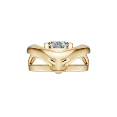 10K Gold Semi Mount Pendant Setting Round Ro 6x6mm Moissanite Accent Syz Jewelry