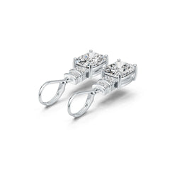 14K Gold Semi Mount Earrings Setting Cushion CU 10X8mm Diamond Accent DHJ