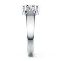 Platinum Semi Mount Ring Setting Oval OV 8X6mm CU 4X4mm DHJ