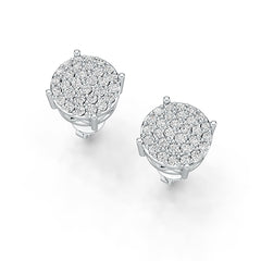 Sterling Silver Semi Mount Earrings Setting Round RD 1.5mm DHJ