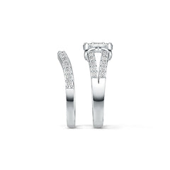 Platinum Semi Mount Ring Setting Round RD 2.5mm Diamond Accent DHJ