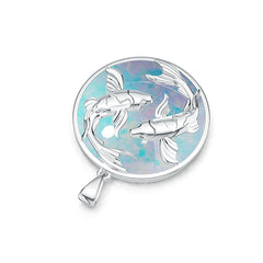 Sterling Silver Semi Mount Pendant Setting Round RD 31.5x31.5mm DHJ