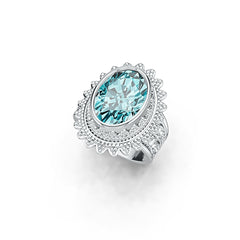 Sterling Silver Semi Mount Ring Setting Oval OV 14X10mm DHJ