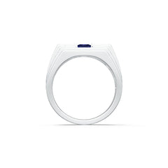 Men's Sterling Silver Semi Mount Ring Setting Princess SQ 4.5X4.5mm DHJ
