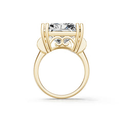 Platinum Semi Mount Ring Setting Emerald Em 6x6mm Diamond Accent Syz Jewelry
