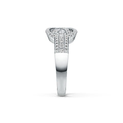 14K Gold Infinity Ring with or Moissanite Diamond Accent DHJ