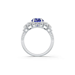 18K White Gold Semi Mount Ring Setting Oval Ov 12x8mm Syzjewelry
