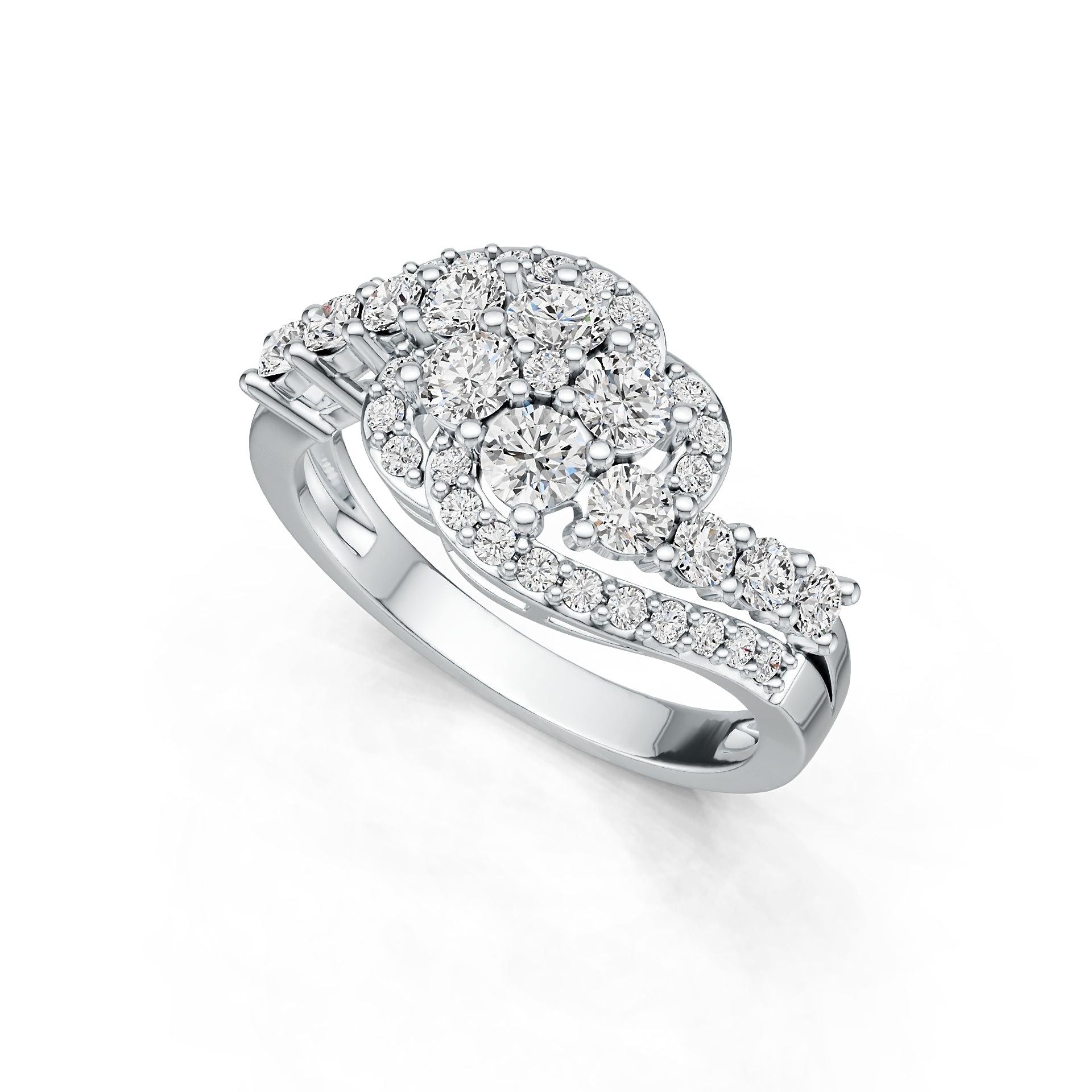 Sterling Silver Semi Mount Ring Setting Round RD 3.5mm DHJ